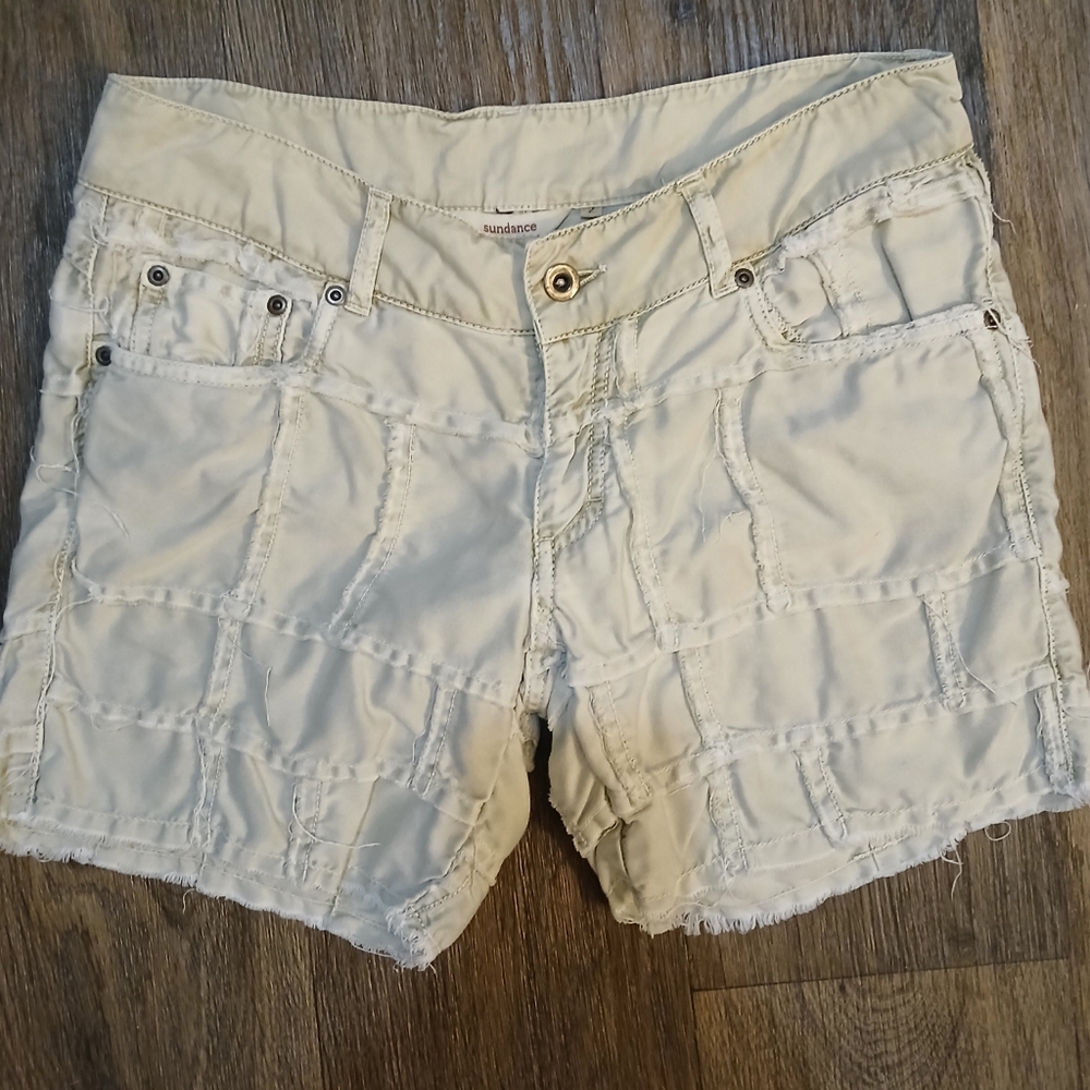 Sundance 100% Cotton Layered and Frayed Shorts. 